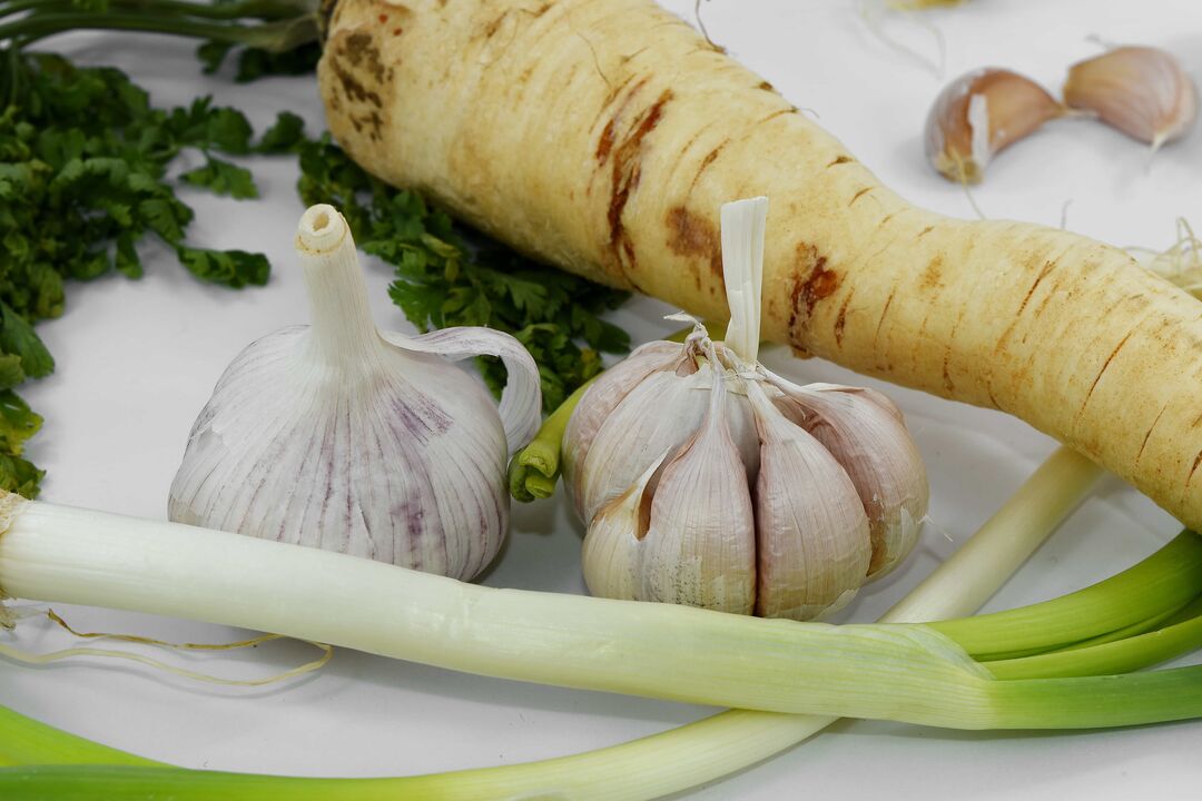 garlic and horseradish against parasites